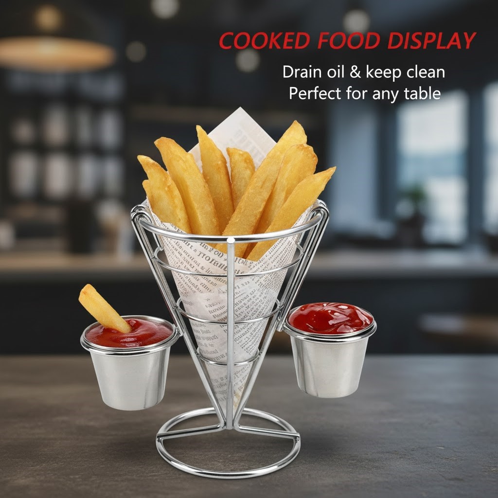 ستاند بطاطا مع صوص | Fries Stand with Sauce Cups